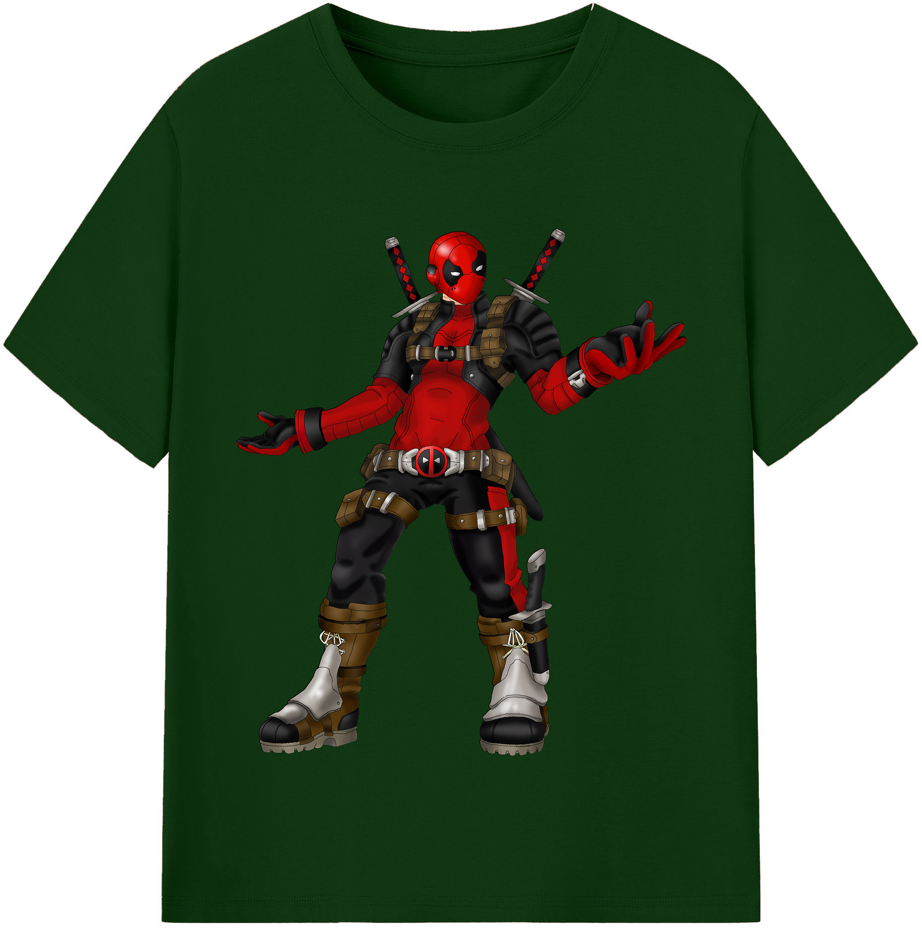 （画像用） Deadpool デッドプール 綿100％半袖Tシャツ（フロントプリント）